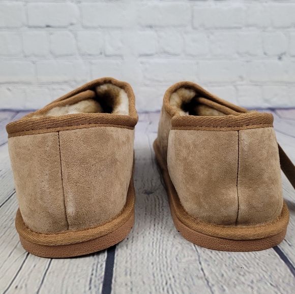 HAMMACHER & SCHLEMMER | sheepskin shearling suede adjustable open toe sl… - Picture 7 of 15